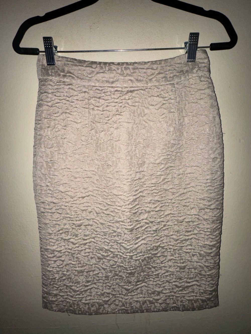 Banana Republic Cream Textured Pencil Skirt